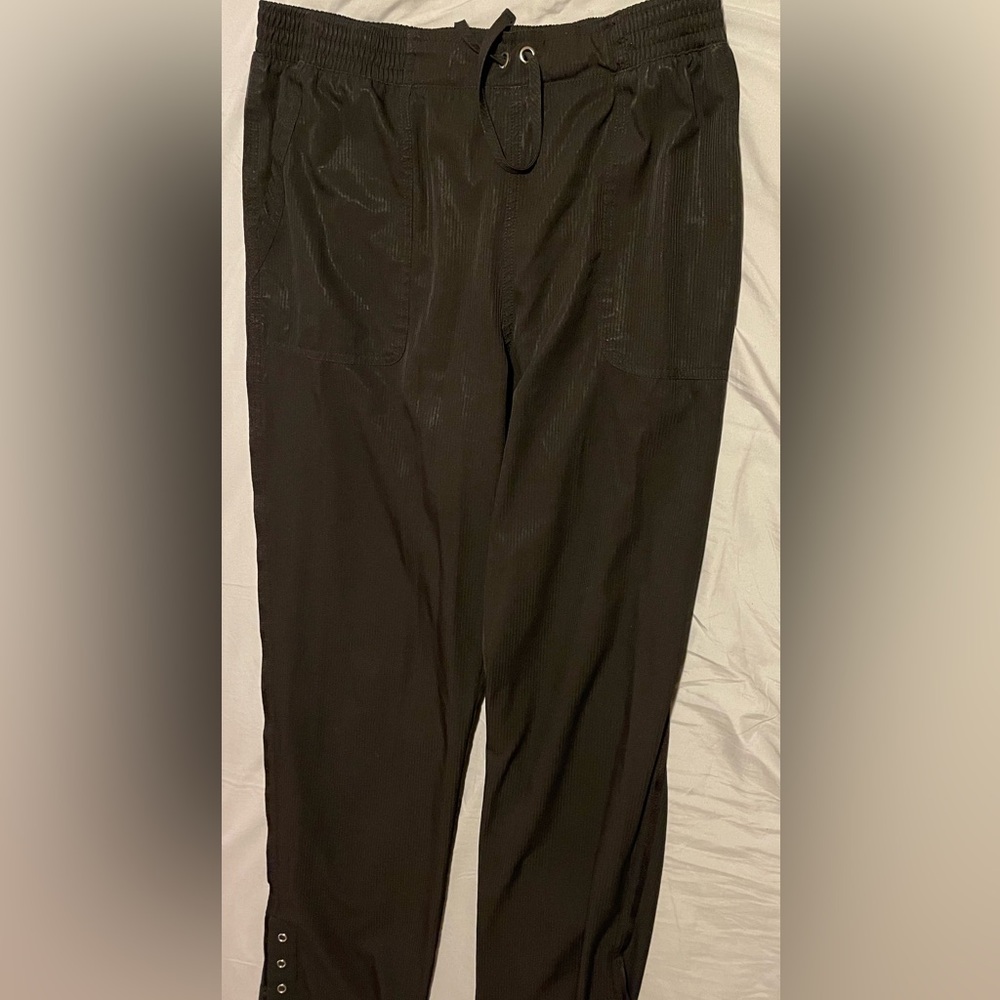 Black Drawstring Tuxedo Scrub Pants Size Large